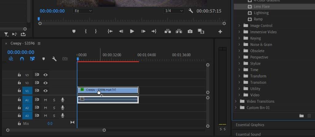 Adobe Premiere Pro에서 태양 섬광 효과를 만드는 방법