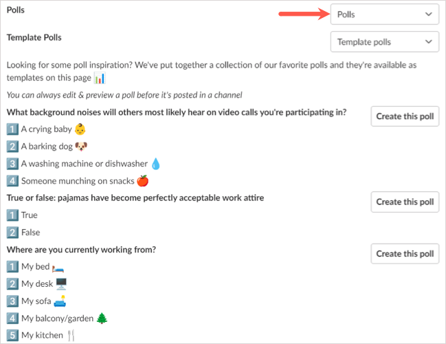 Slack에서 투표를 만들고 사용하는 방법