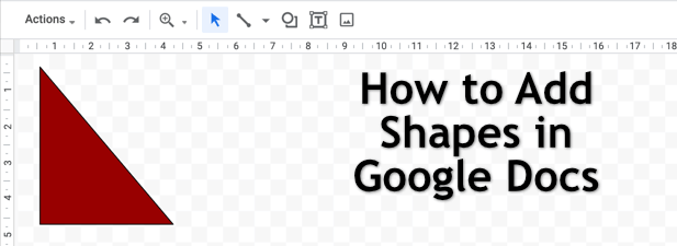 Comment ajouter des formes dans Google Docs