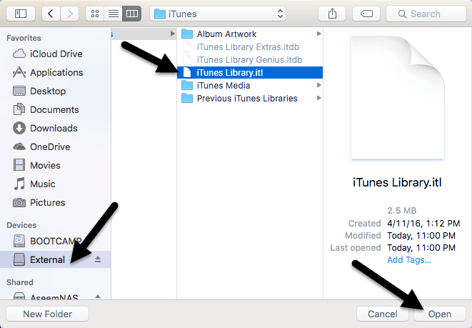 Comment configurer une bibliothèque iTunes sur un disque dur externe ou un NAS