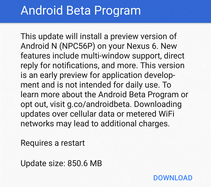 如何將 Nexus 設備 OTA 更新到 Android N (7.0) Beta