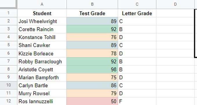 So sortieren oder filtern Sie nach Farbe in Google Sheets