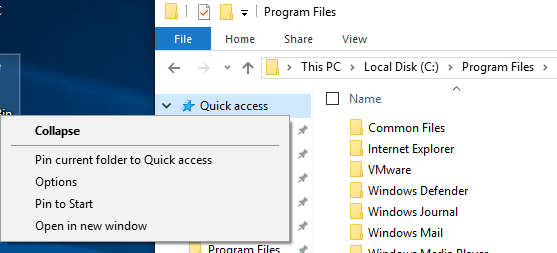 Definir pasta padrão ao abrir o Explorer no Windows 10