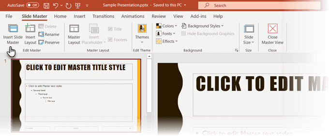 วิธีการใช้ Master Slide Master ใน Microsoft PowerPoint