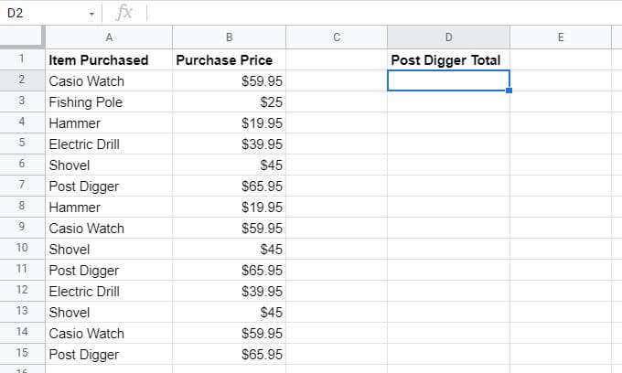 So verwenden Sie SUMIF in Google Sheets