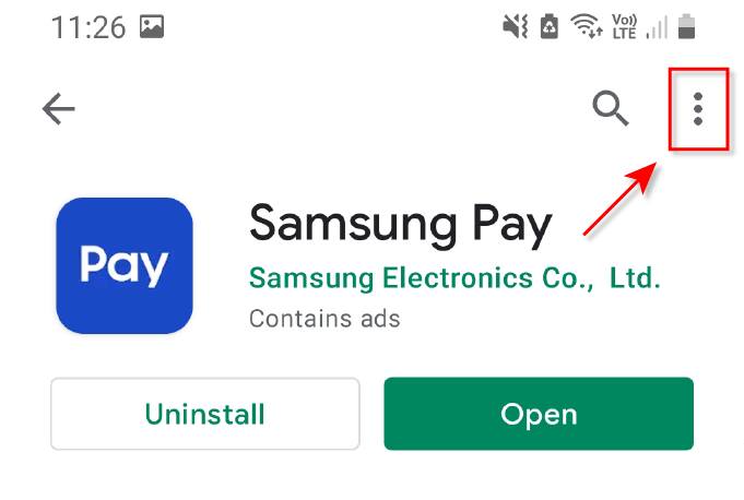 Cómo deshabilitar Samsung Pay en Android