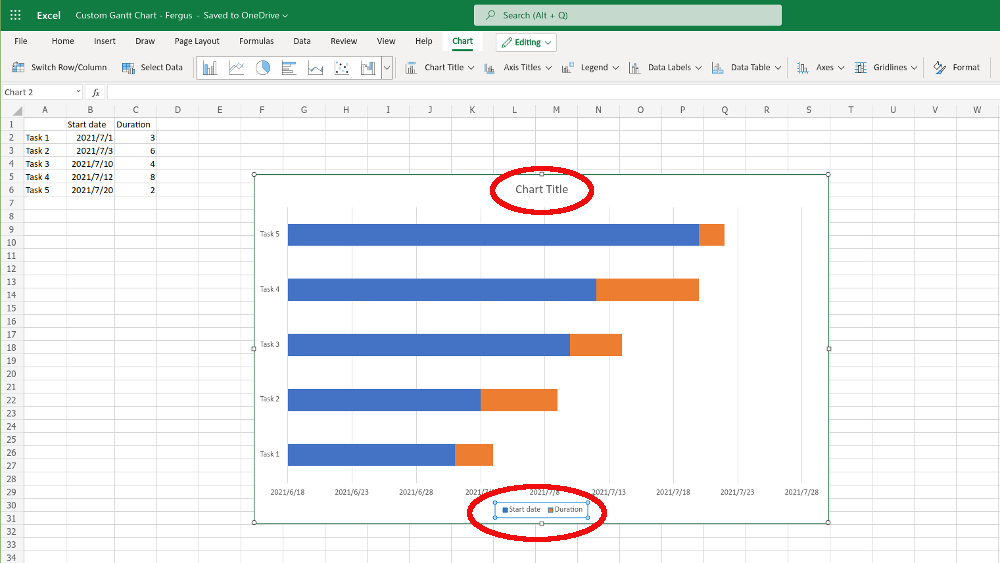 Cara Membuat Carta Gantt dalam Microsoft Excel