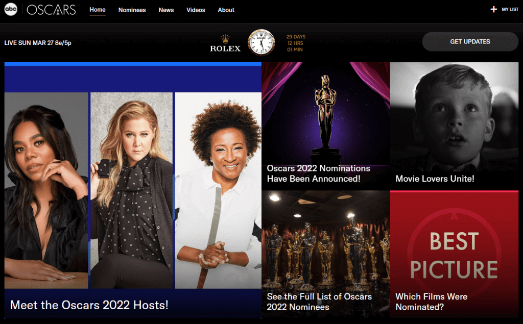 Comment regarder les Oscars 2022 en ligne sans câble