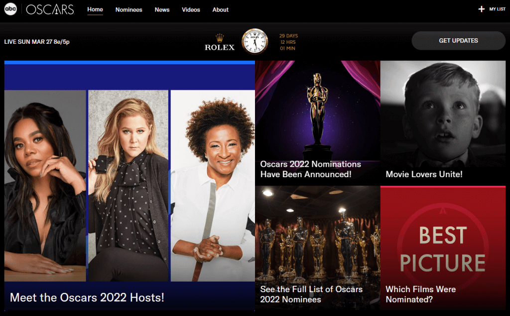 Come guardare gli Oscar 2022 online senza cavo