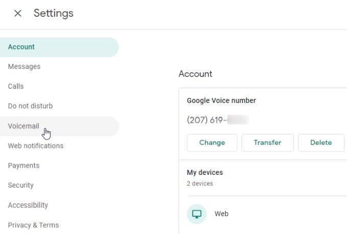 Voicemail instellen op Google Voice