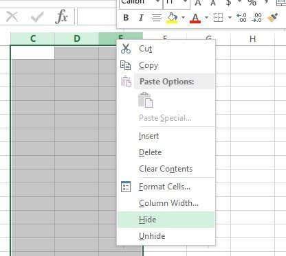 Cómo ocultar hojas, celdas, columnas y fórmulas en Excel