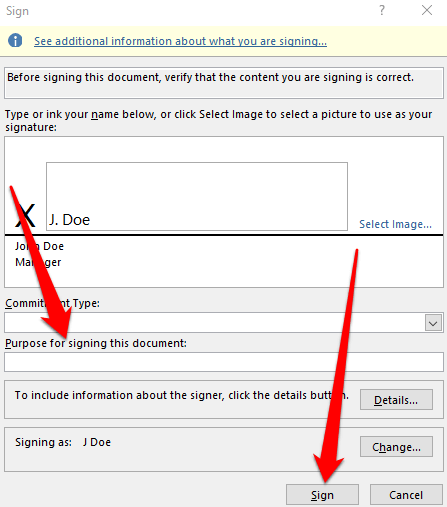 Comment insérer une signature dans un document Microsoft Word