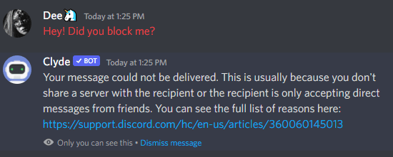 如何判斷是否有人在 Discord 上屏蔽了您