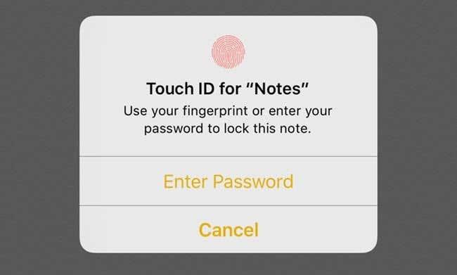 iOS でパスワードまたは Touch ID を使用してメモをロッ​​クする方法