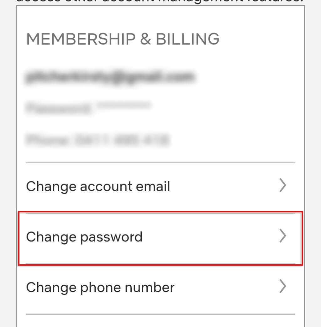 Netflixのパスワードを変更する方法