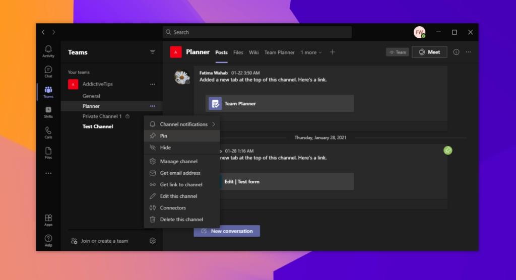 Microsoft Teams: Sematkan postingan, saluran, video, dan file