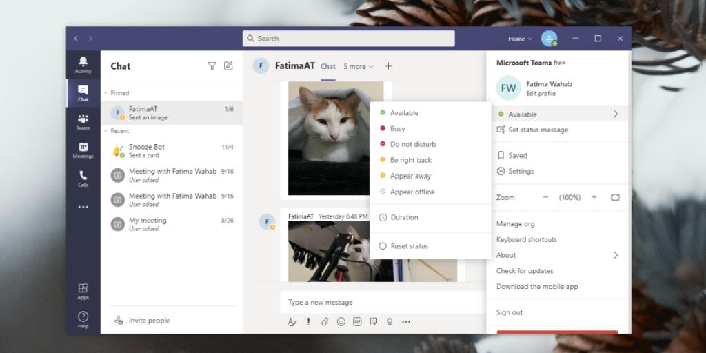 Cara menukar tetapan status Microsoft Teams