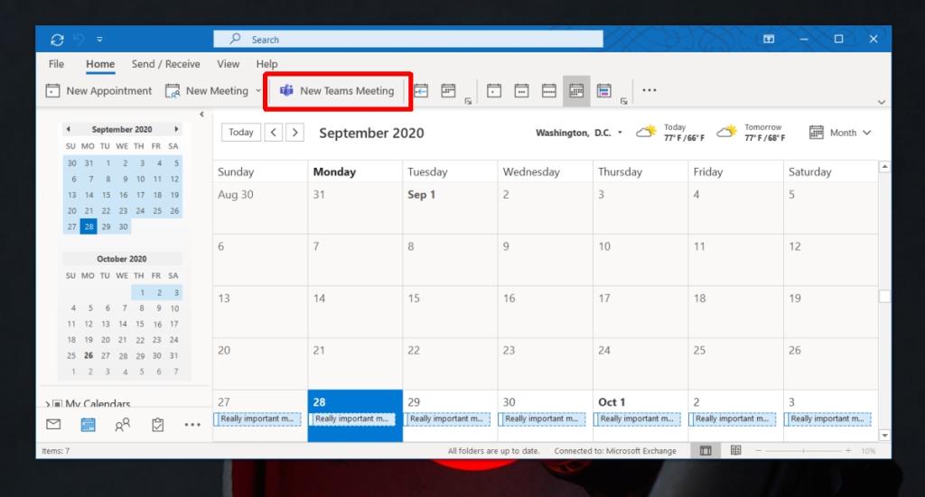Cum să programați o întâlnire a echipelor când butonul lipsește în Outlook