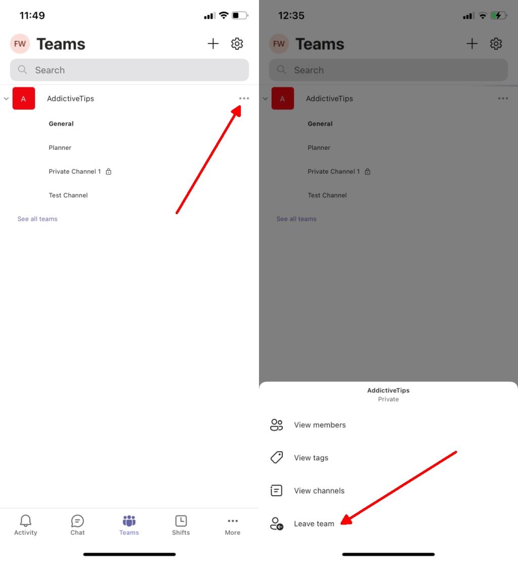 MicrosoftTeamを離れる方法