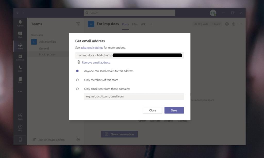 Cara menghantar e-mel ke saluran Microsoft Teams