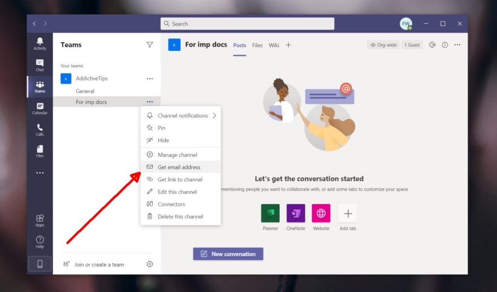 Cómo enviar un correo electrónico a un canal de Microsoft Teams