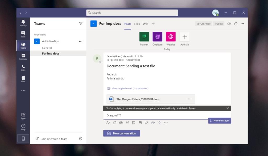 Cómo enviar un correo electrónico a un canal de Microsoft Teams