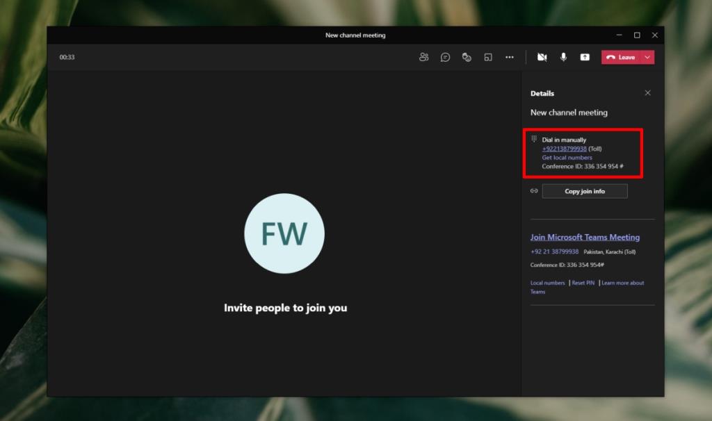 Microsoft Teams Konferans Kimliği ile bir toplantıya telefonla katılma