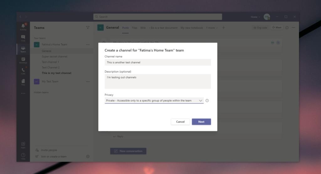 Cara membuat saluran Microsoft Teams