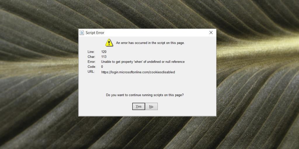 CORRECTIF : une erreur s'est produite dans le script sur cette page (équipes Microsoft)