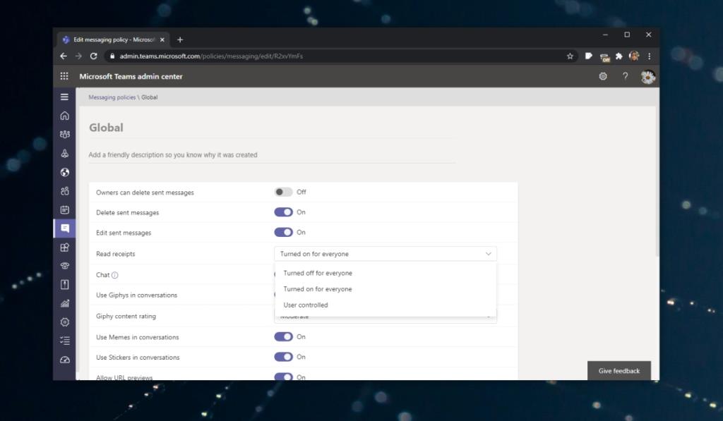 Microsoft Teams okundu bilgileri nasıl etkinleştirilir/devre dışı bırakılır