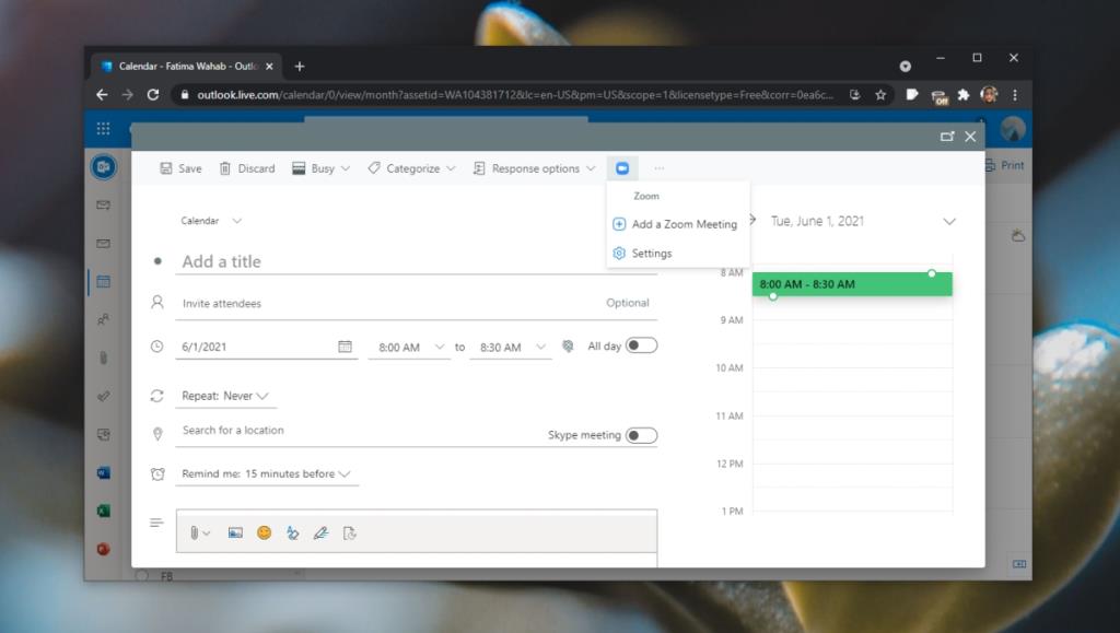 Come impostare una riunione Zoom in Outlook