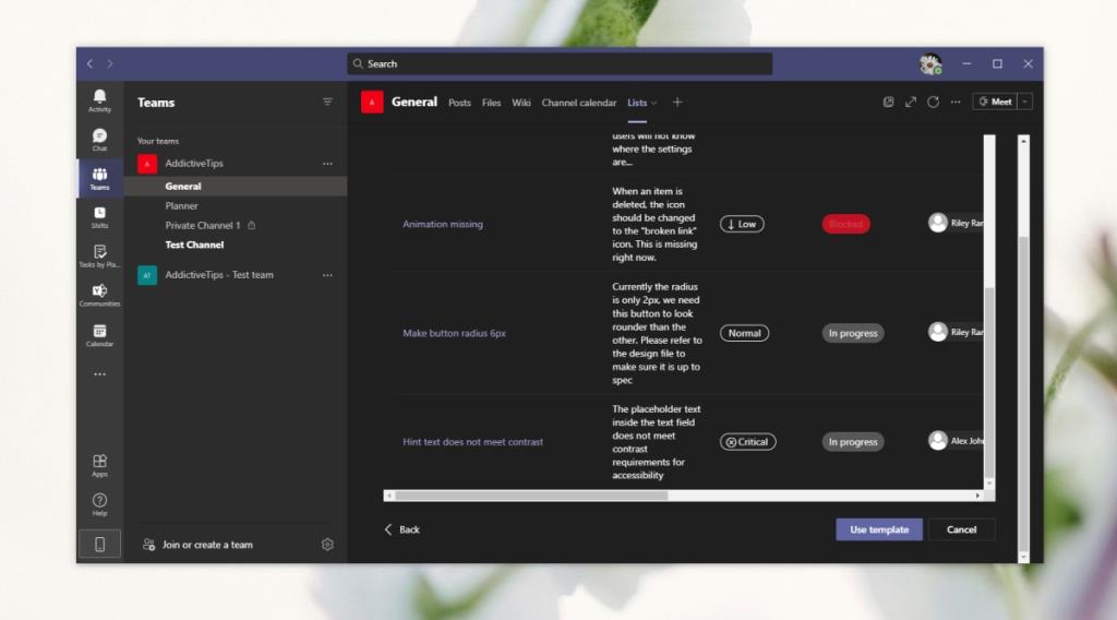 Cómo configurar y usar listas de Microsoft Teams