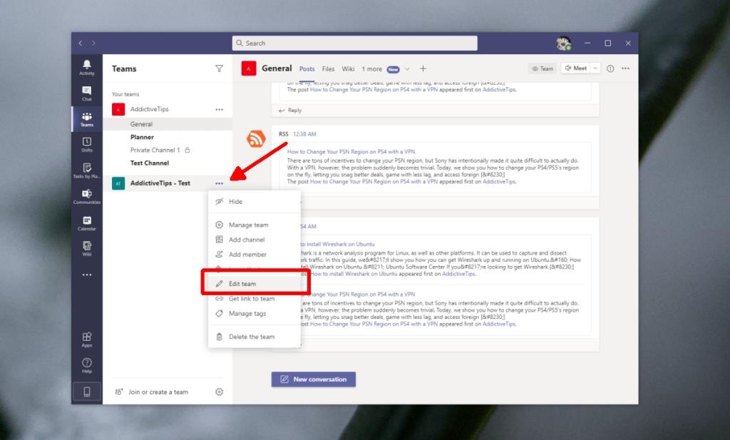 كيفية تغيير الاسم في Microsoft Teams