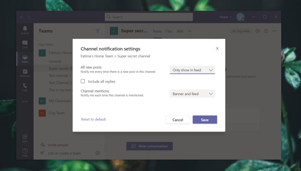 Cara menonaktifkan saluran dan pemberitahuan pesan di Microsoft Teams