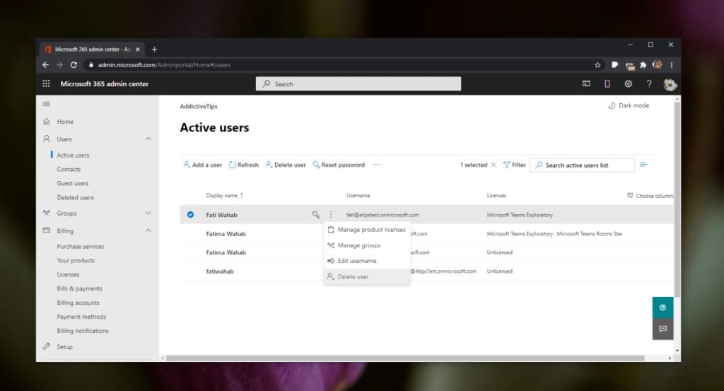 Come eliminare l'account Microsoft Teams