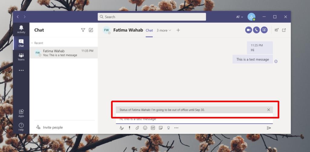 Status Microsoft Teams Tersekat di Luar Pejabat (TETAP)