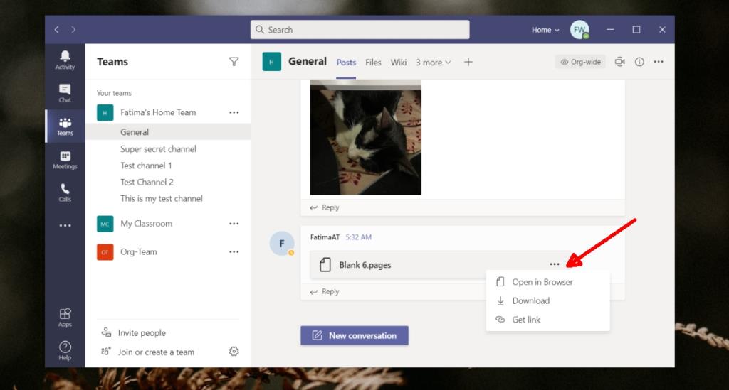 Bagaimana untuk menukar lokasi folder muat turun dalam Microsoft Teams