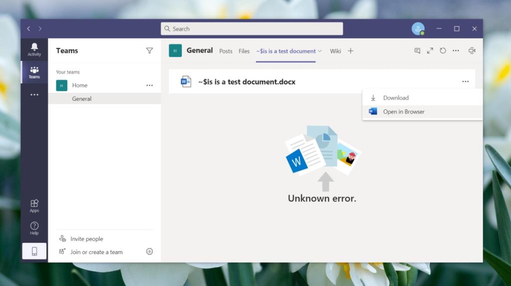 Cara MEMPERBAIKI Kesalahan Tidak Diketahui File Tim Microsoft