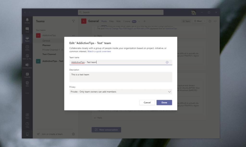 Cómo cambiar el nombre en Microsoft Teams