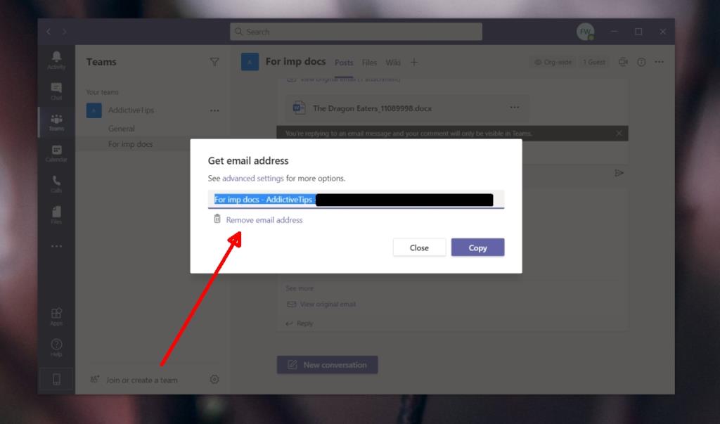 Come inviare un'e-mail a un canale Microsoft Teams