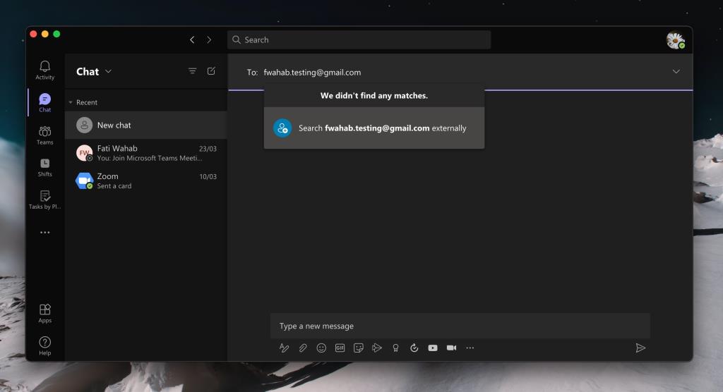 Microsoft Teams: berbual dengan pengguna luar tanpa menambah sebagai tetamu