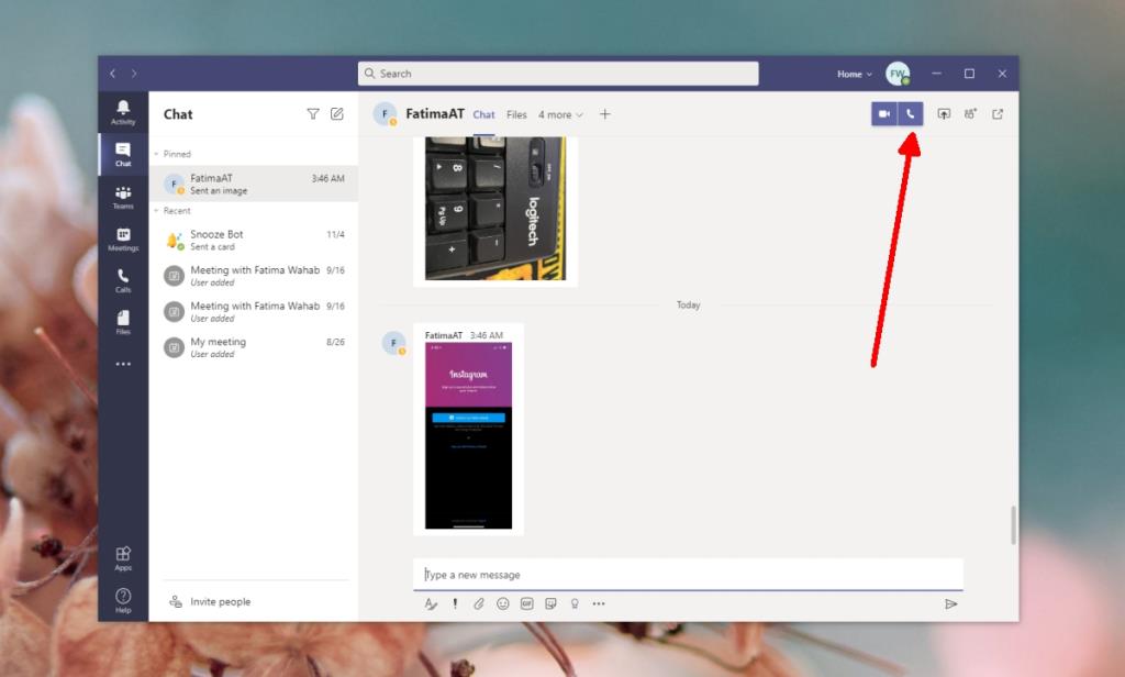 Come avviare una chiamata Microsoft Teams