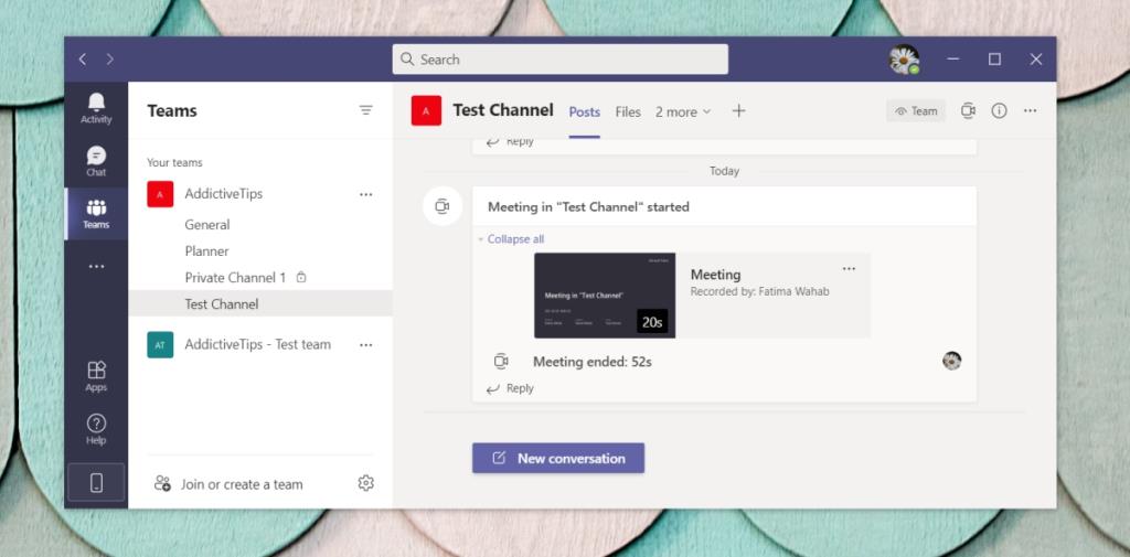 كيفية العثور على موقع تسجيل Microsoft Teams