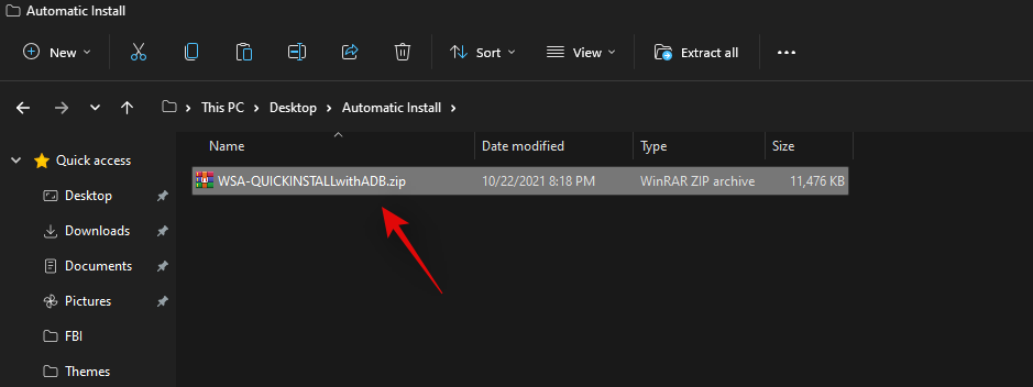 Jak Sideload APK w systemie Windows 11 automatycznie za pomocą dwukrotnego kliknięcia?