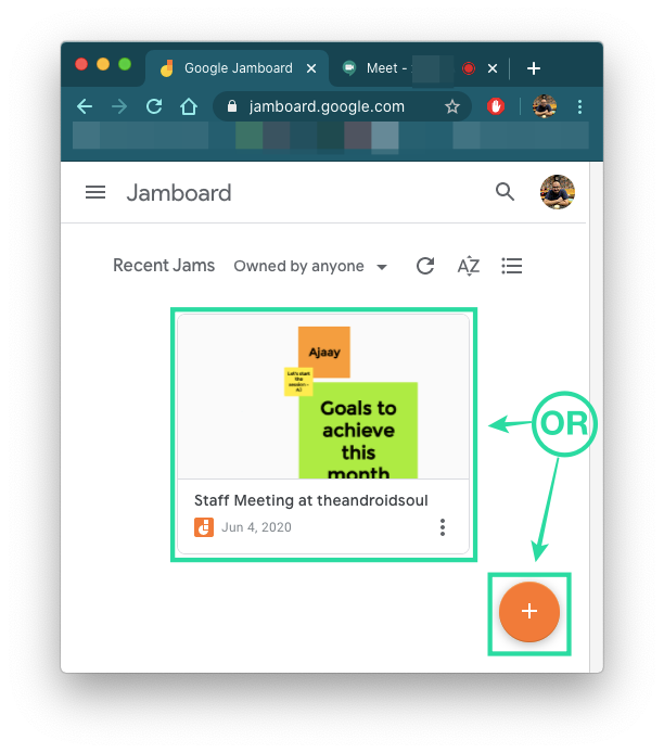 GoogleMeetでGoogleJamboardを使用する方法