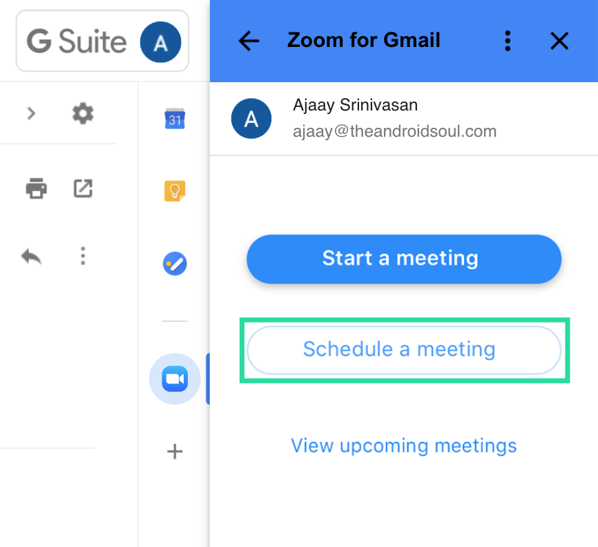 So starten und planen Sie ein Zoom-Meeting über Gmail