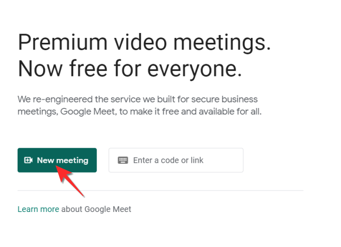 Google meet link