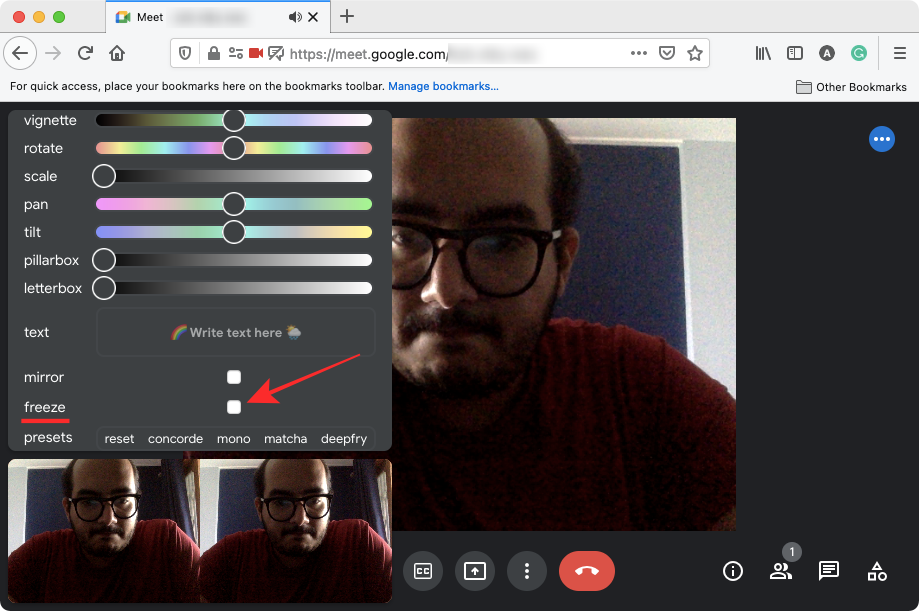 Cum să vă înghețați ecranul sau camera foto pe Google Meet