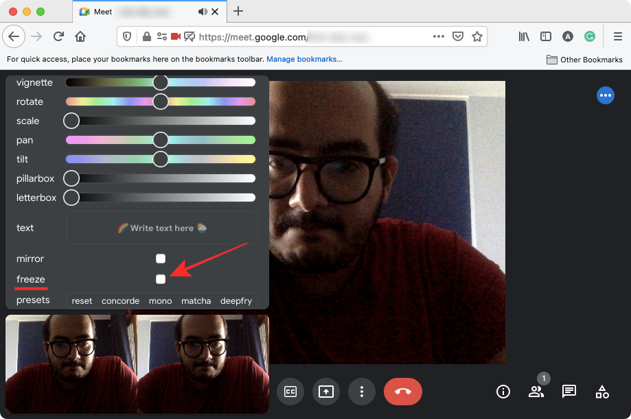 Come bloccare lo schermo o la fotocamera su Google Meet