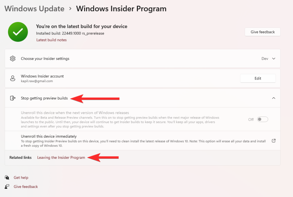 Por que as opções do programa Windows Insider estão esmaecidas no Windows 11?  Como consertar